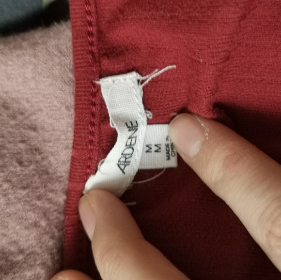 3/4 sleeve burgundy bodysuit. - Picture 4 of 4